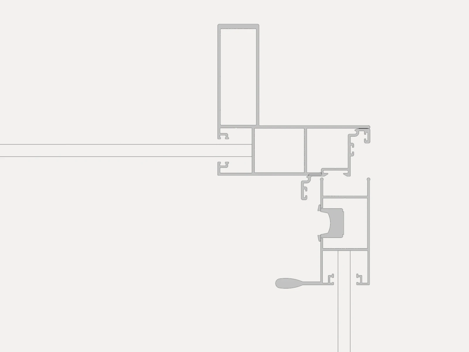 Canto livre, desenho técnico: corte