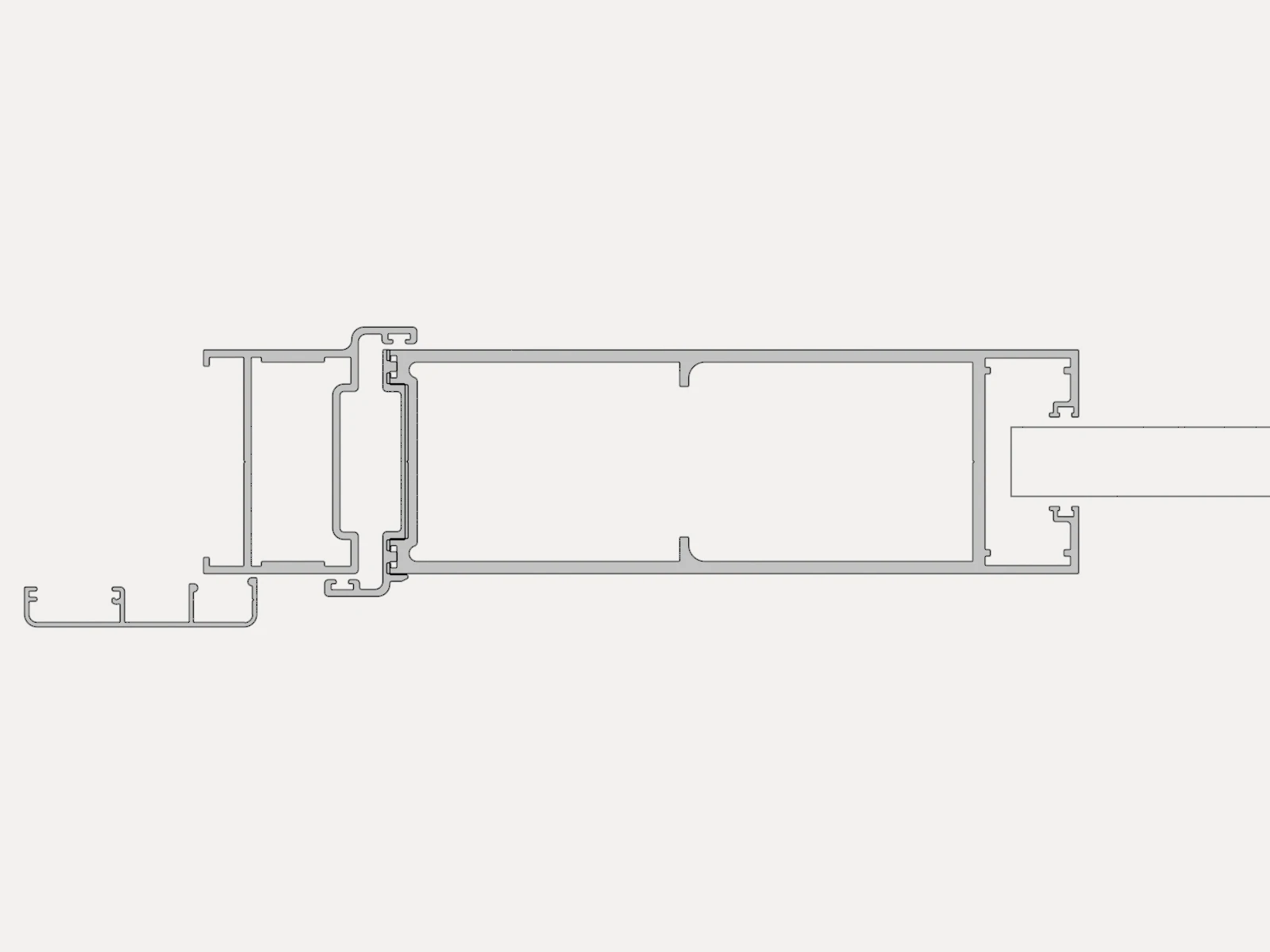 Pivotante, desenho técnico: corte