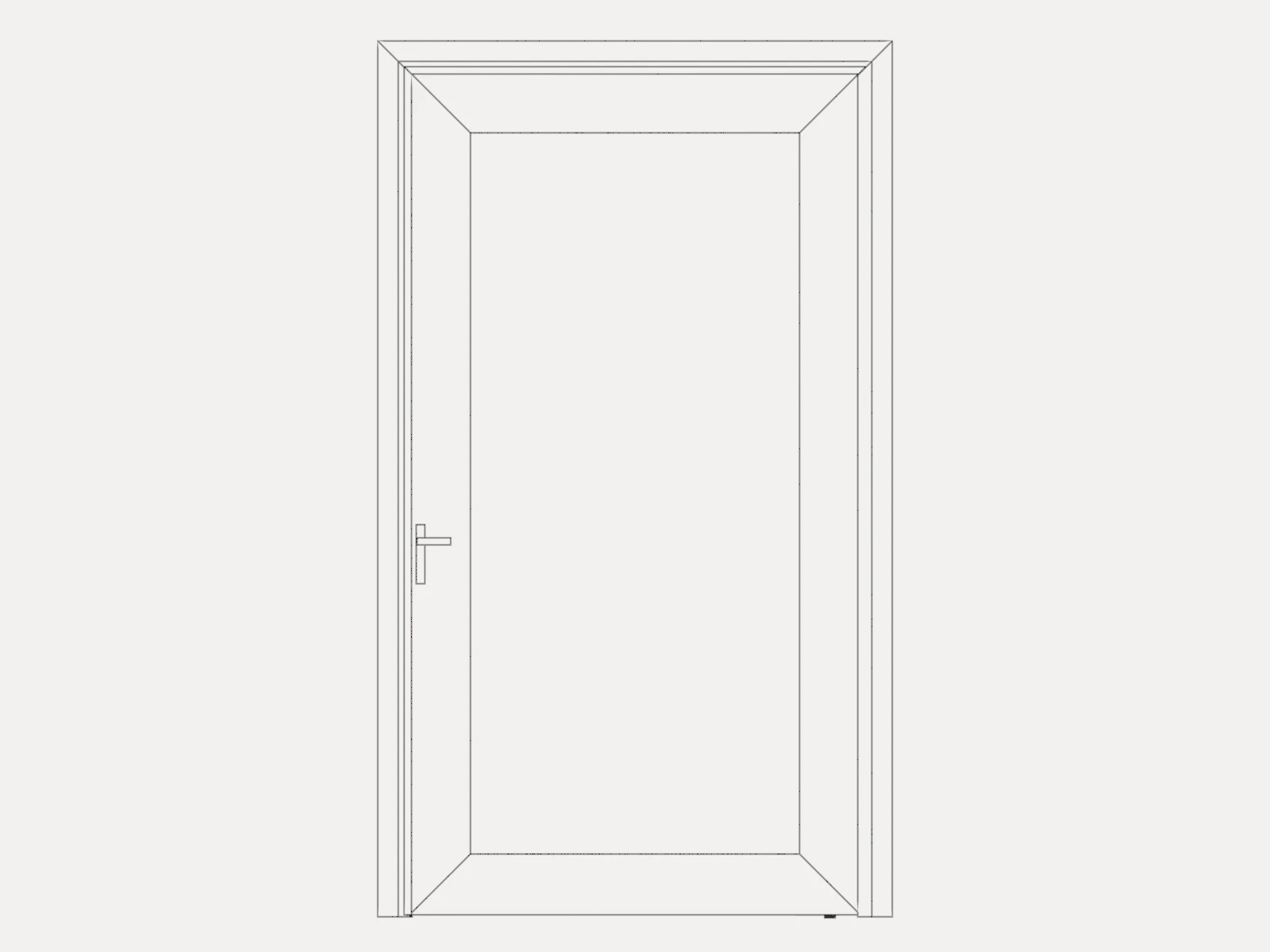 Pivotante, desenho técnico: elevação