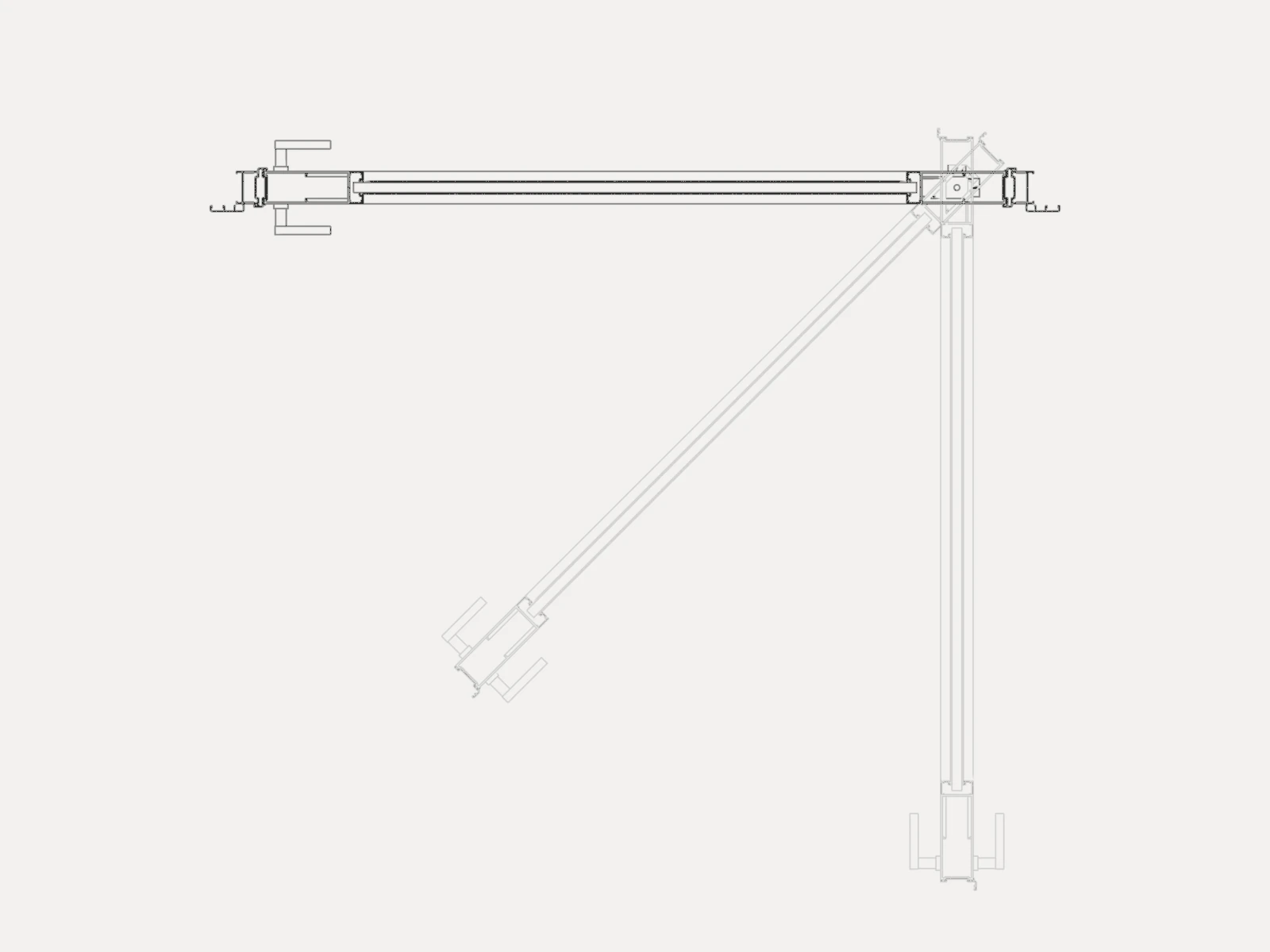 Pivotante, desenho técnico: planta